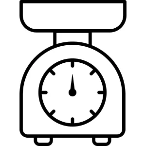 Kitchen Utensil Scale Icon vector Design illustration