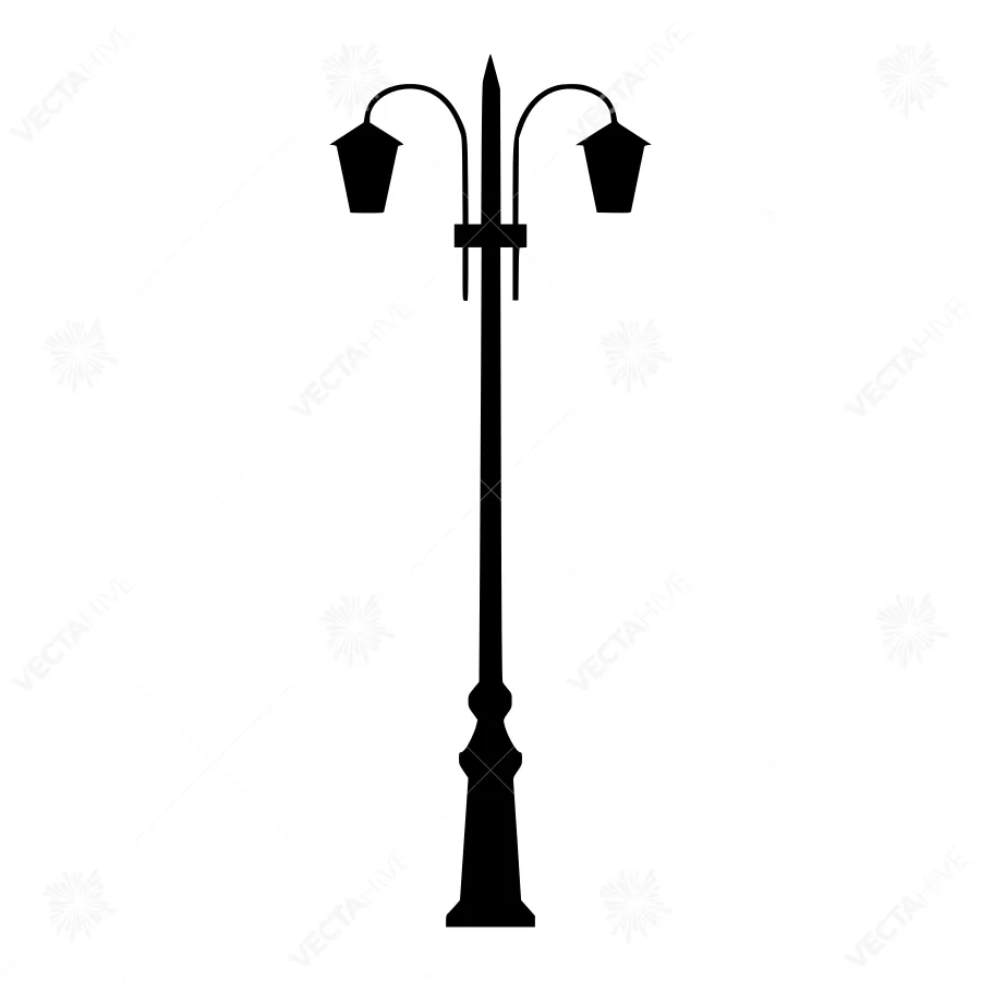 Black Street Lamp Silhouette