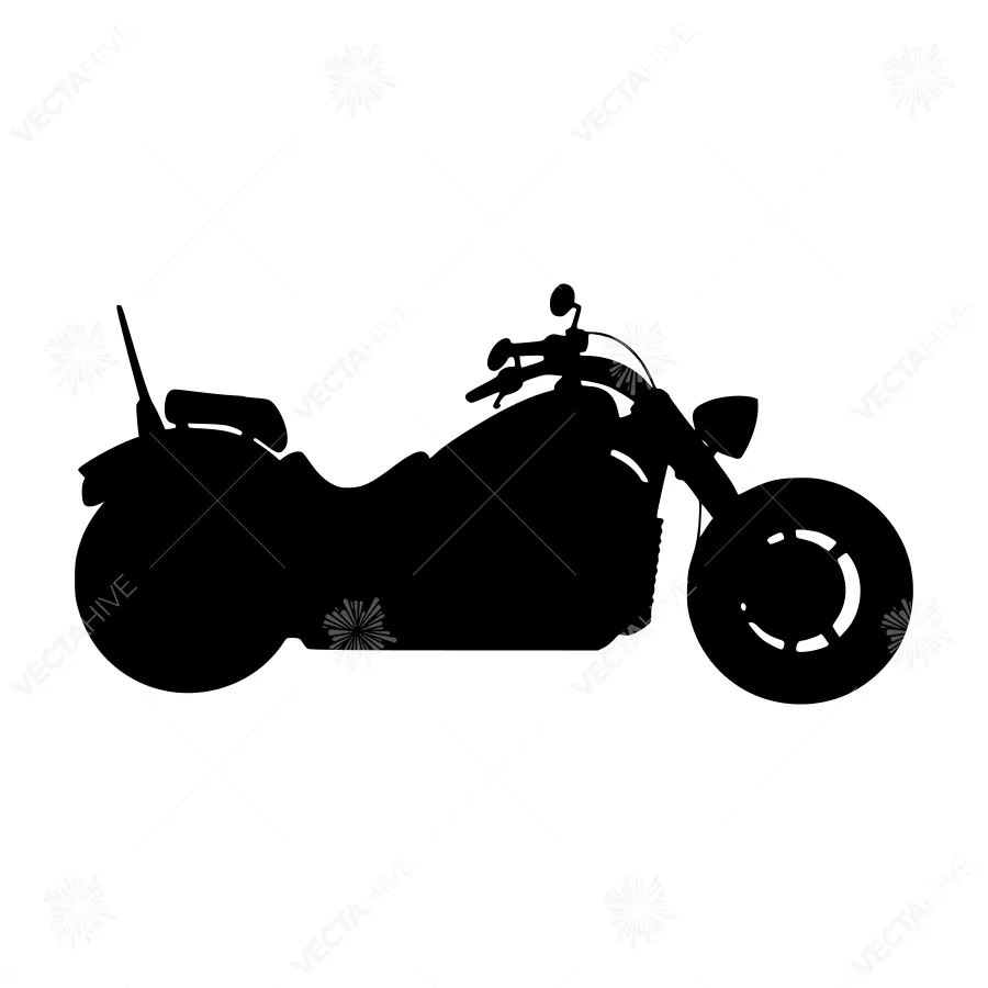 Silhouette Motorcycle Vector Illustration