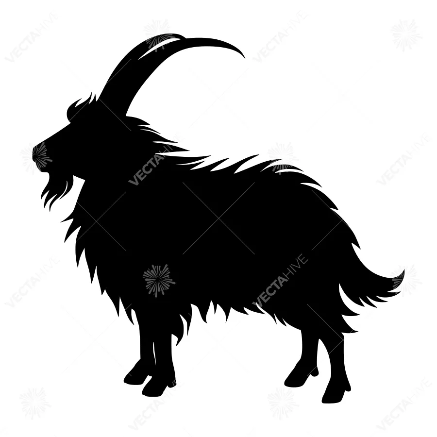 Silhouette Goat Graphic - Black Animal Vector