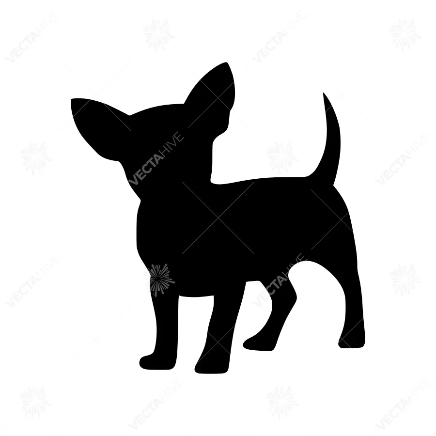 Chihuahua Silhouette Vector Graphic