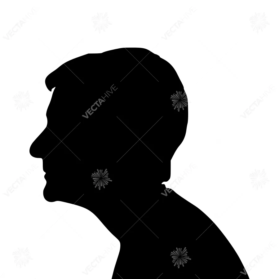 Silhouette Head Profile - Man