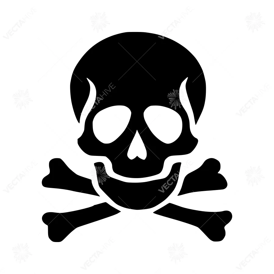 Black Skull & Crossbones Silhouette