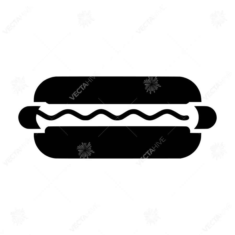 Hot Dog Icon - Simple Vector Illustration