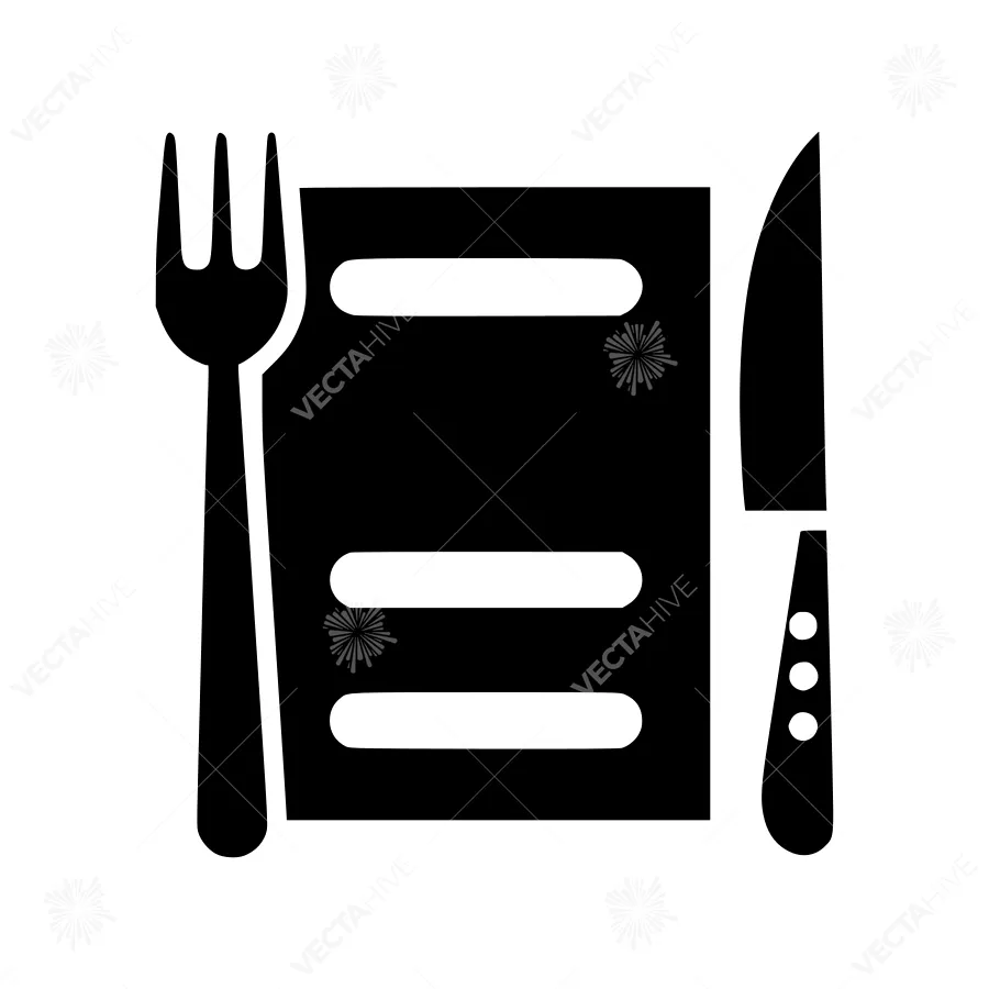 Restaurant Menu Icon - Vector Illustration