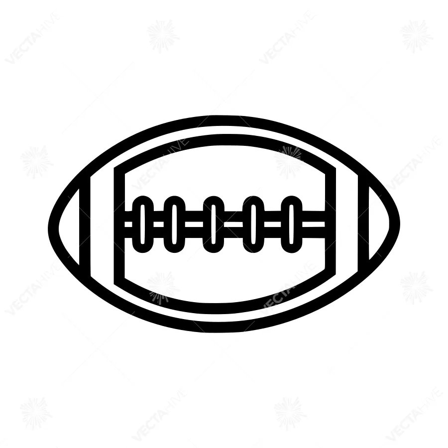 American Football Icon - Line Art Vector