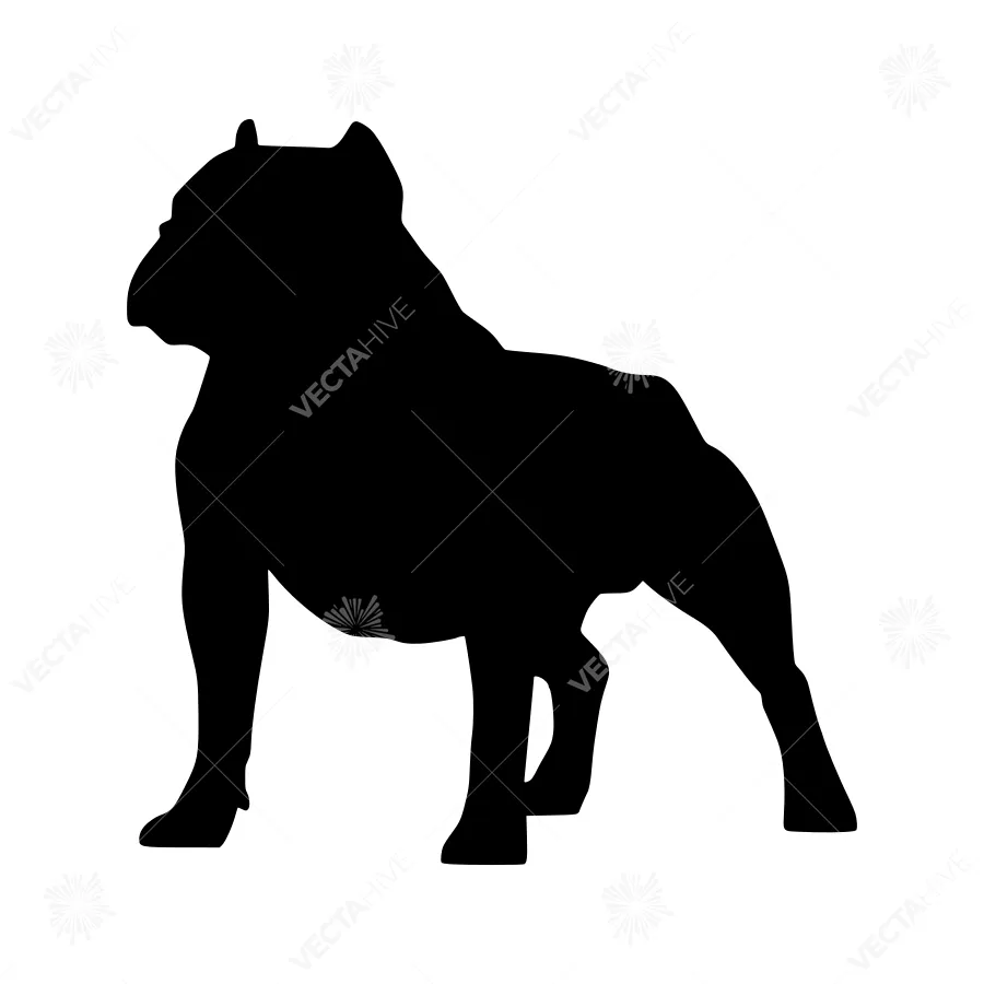Silhouette Dog - American Pit Bull Terrier
