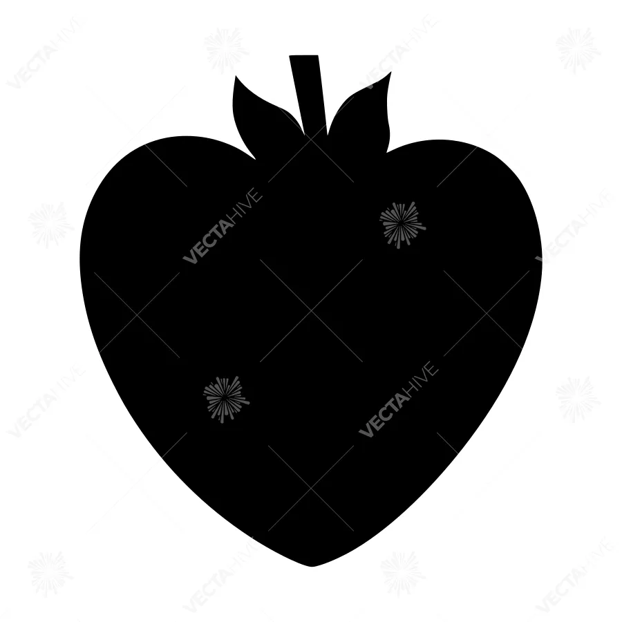 Strawberry Silhouette Icon