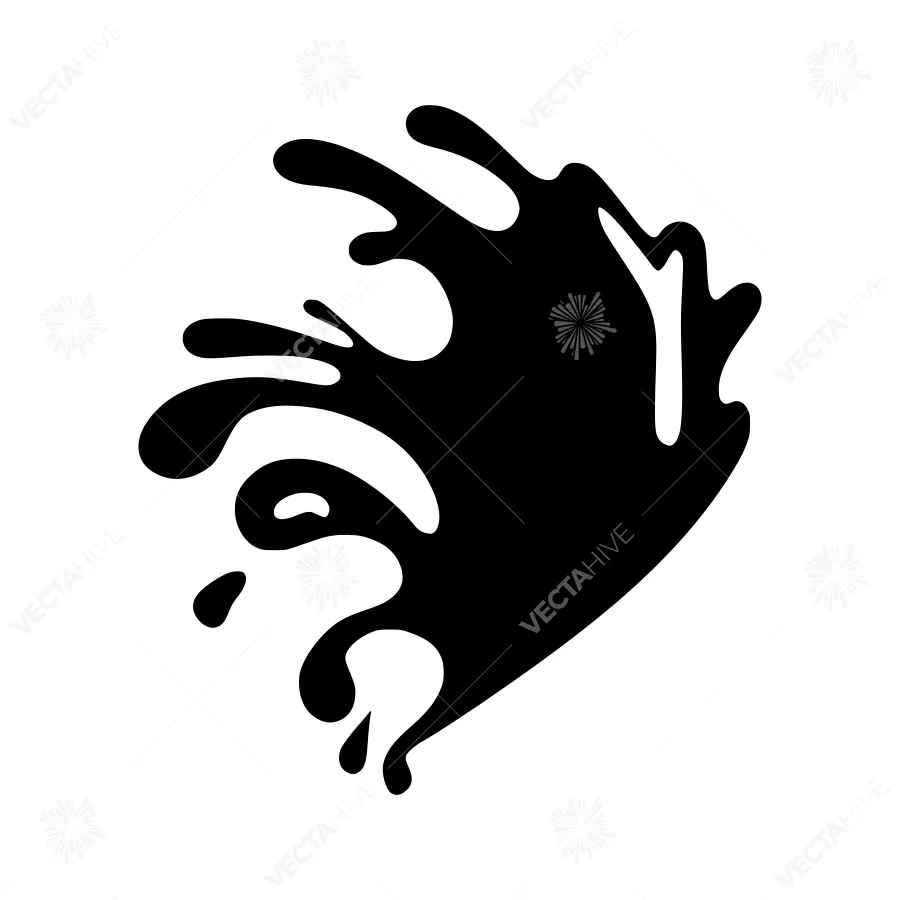 Abstract Ink Splatter - Modern Design Element