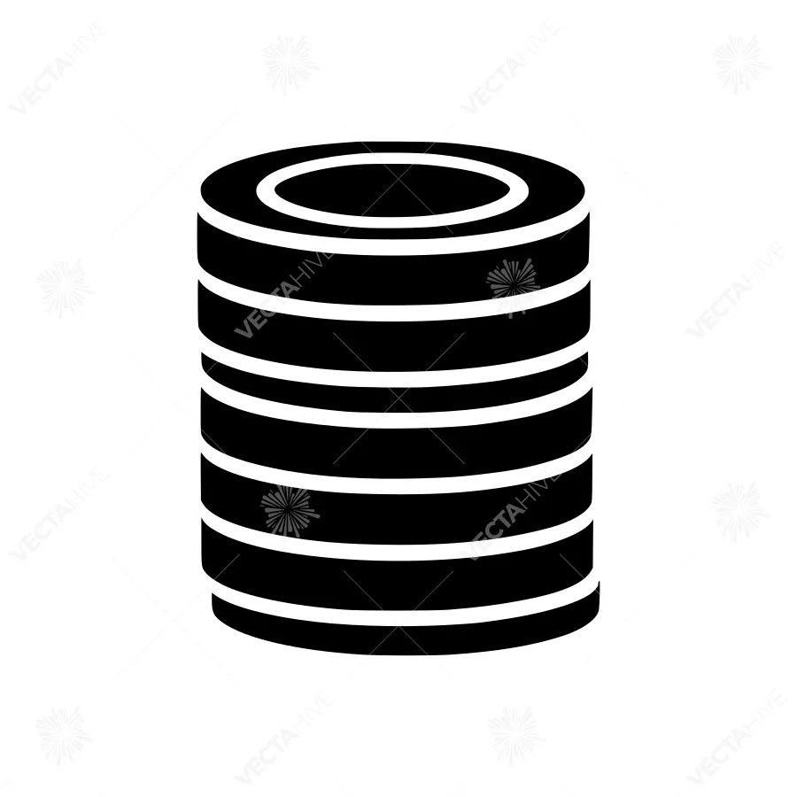 Stackable Cylinder Icon - Vector Illustration
