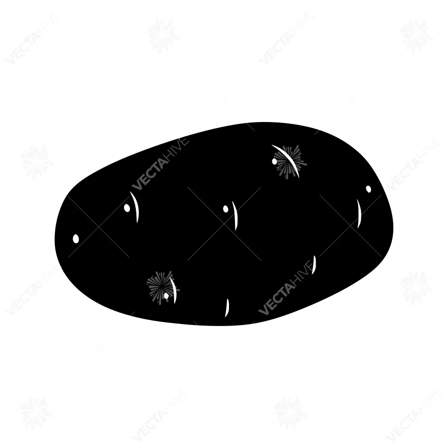 Cute Potato Illustration - Minimalist Vector