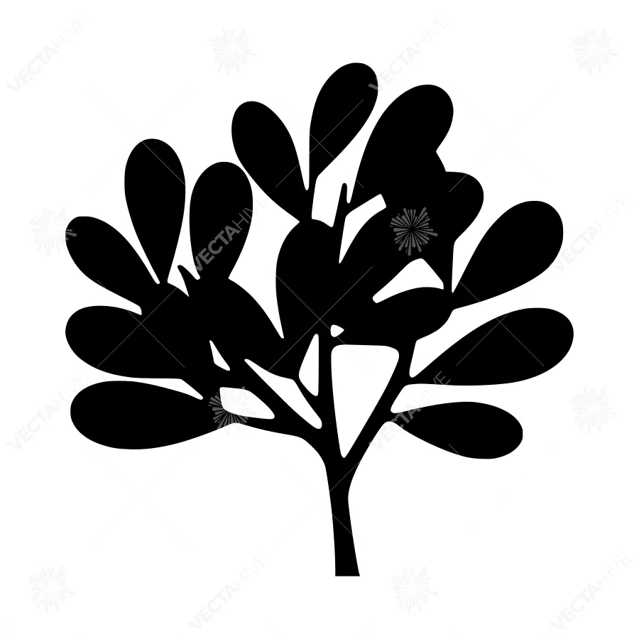 Minimalist Black Leaf Silhouette