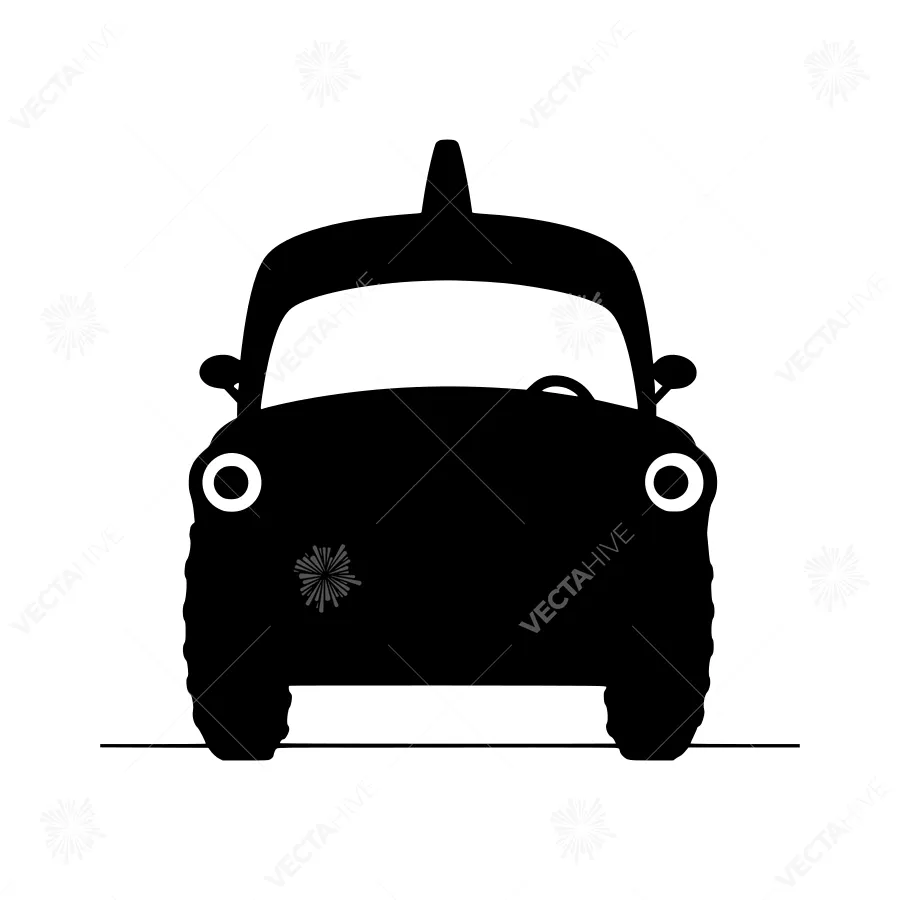 Minimalist Car Silhouette Vector Illustration