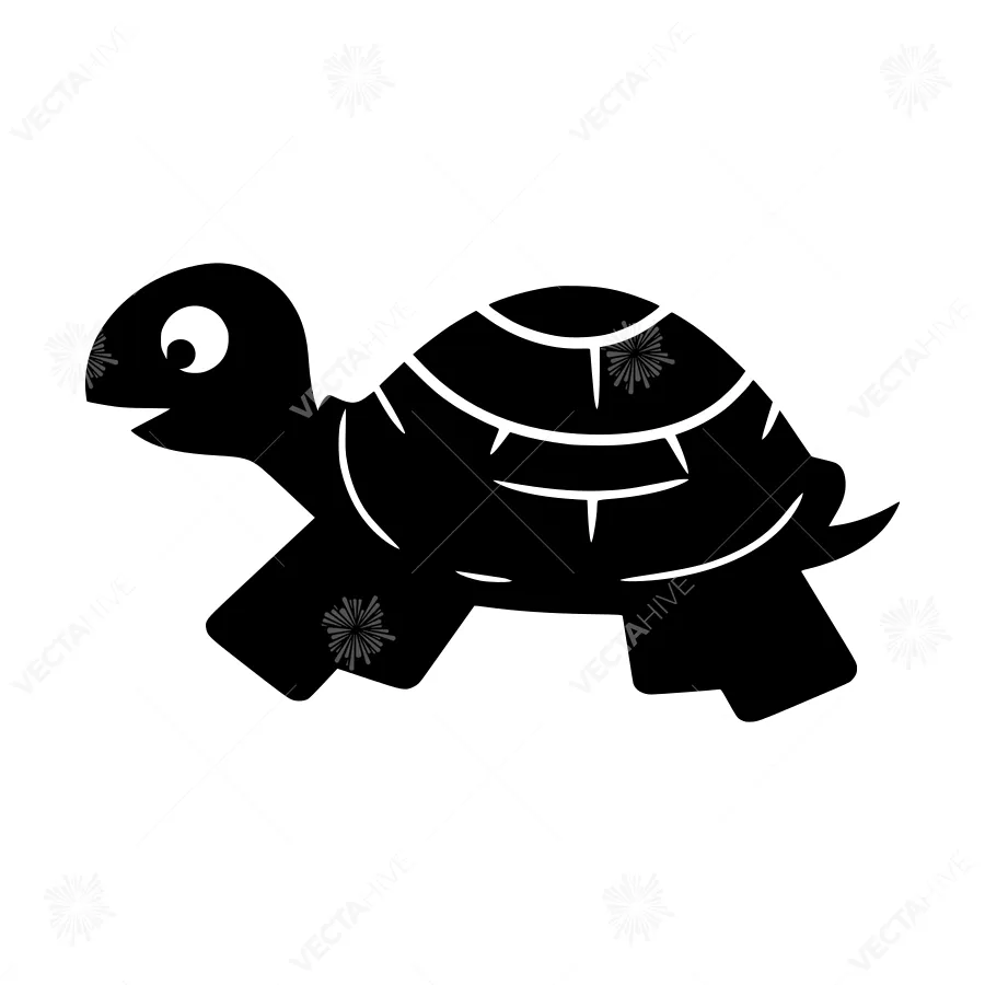 Black Turtle Silhouette Icon