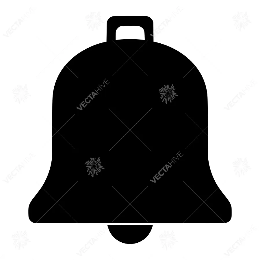 Black Bell Icon - Simple Vector Illustration