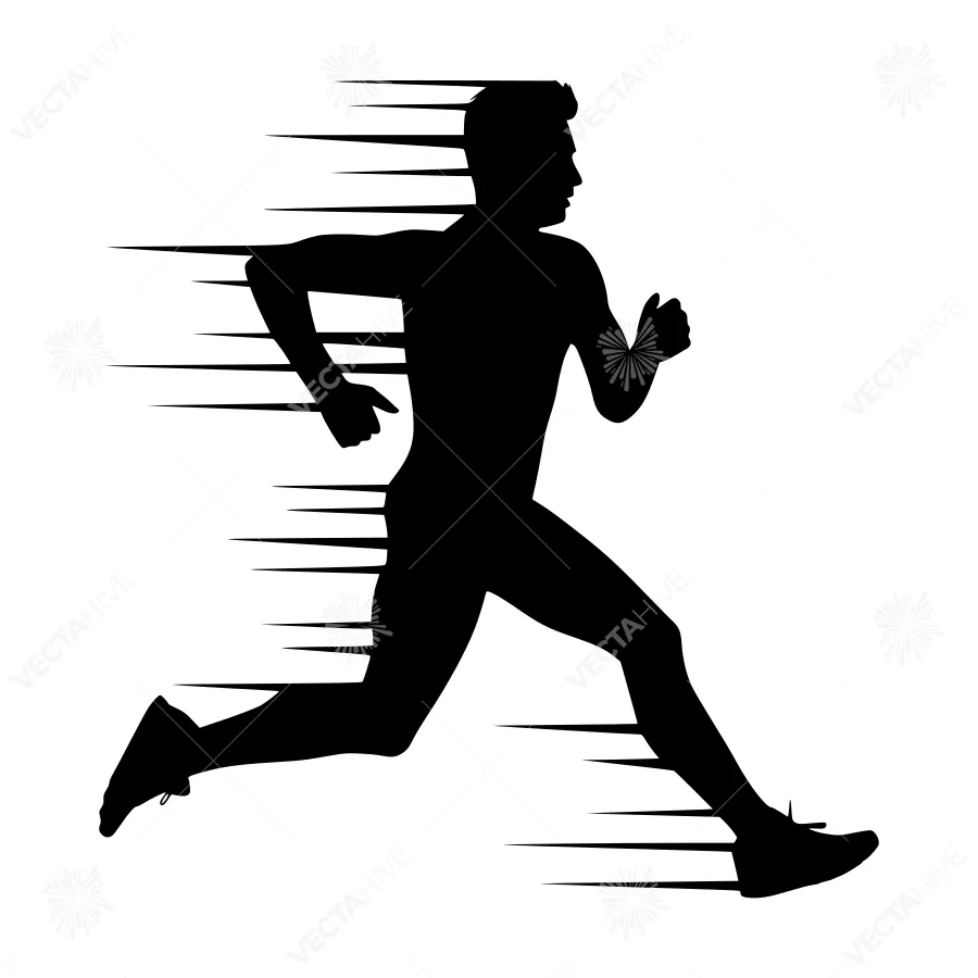 Running Silhouette - Athletic Vector Illustration