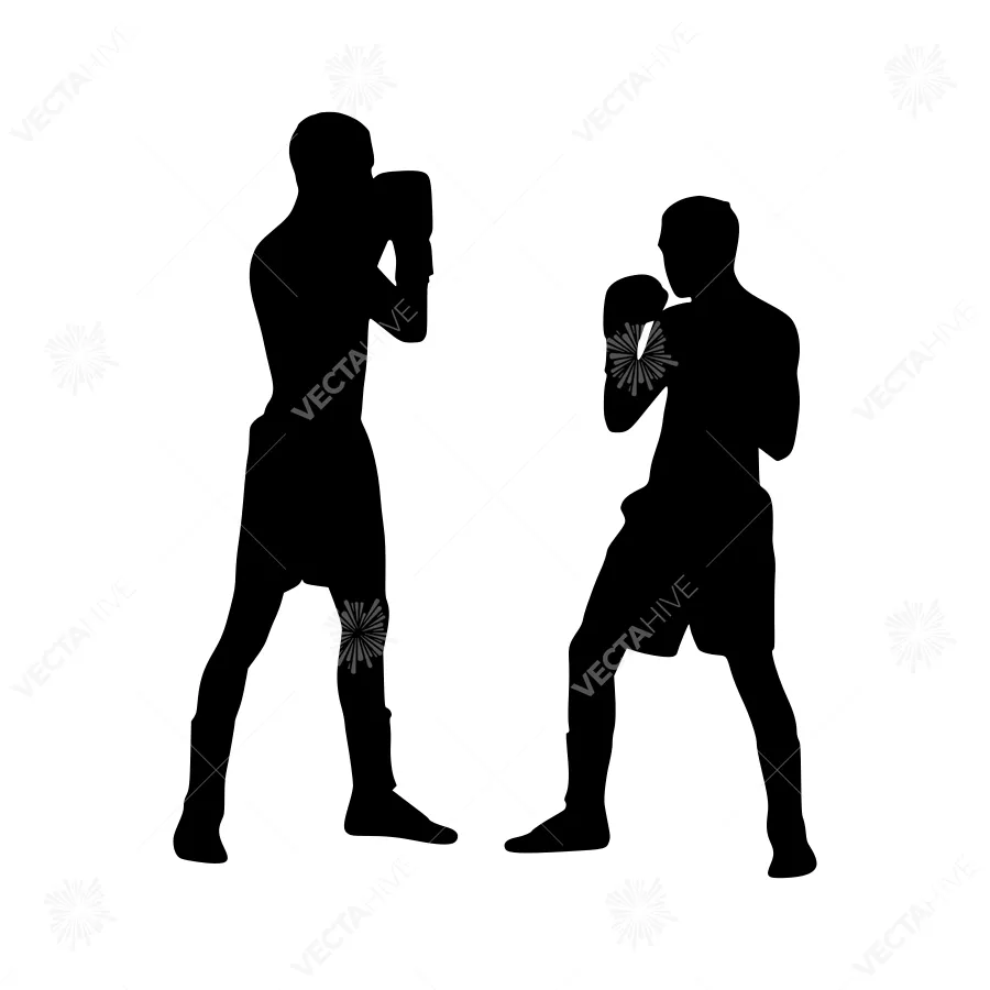 Boxing Silhouette - Dynamic Action
