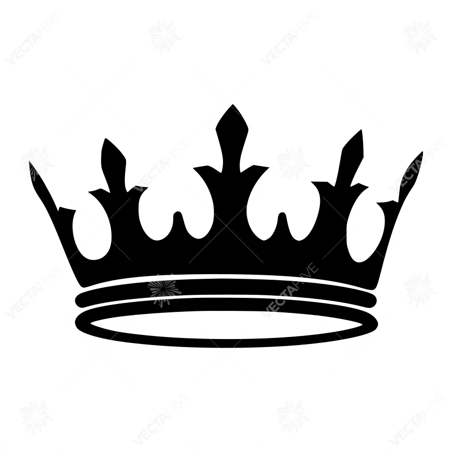Black Crown Vector Illustration