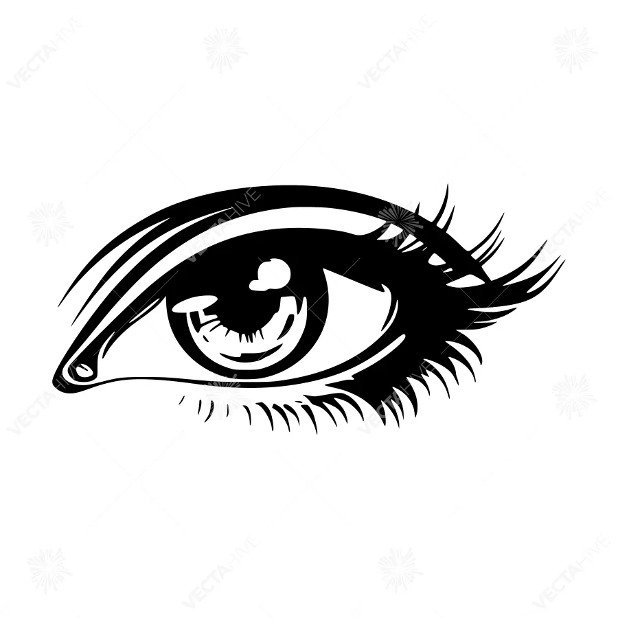 Black Eye Outline - Minimalist Design