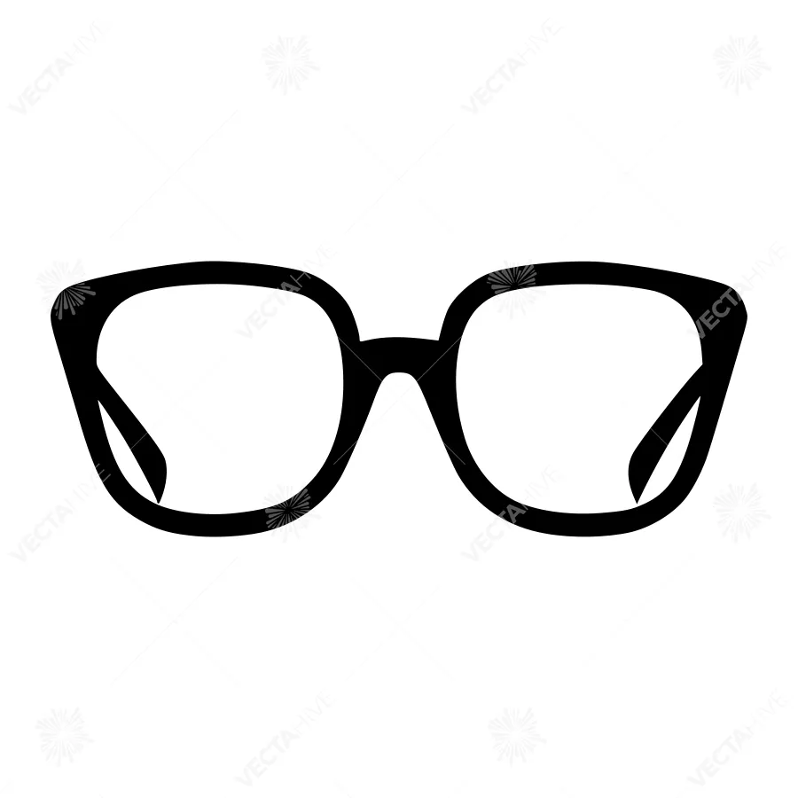 Black Glasses Icon - Vector Illustration
