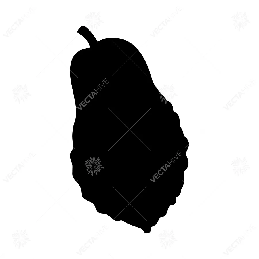 Pear Silhouette Vector Graphic