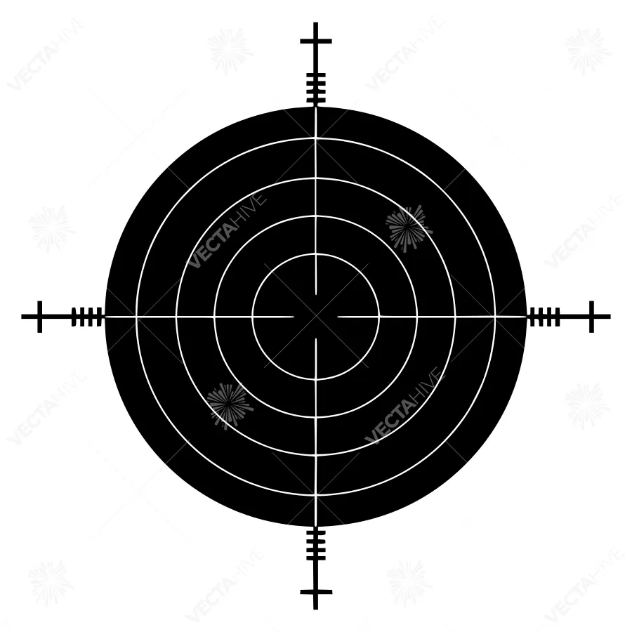 Black Target Vector Graphic