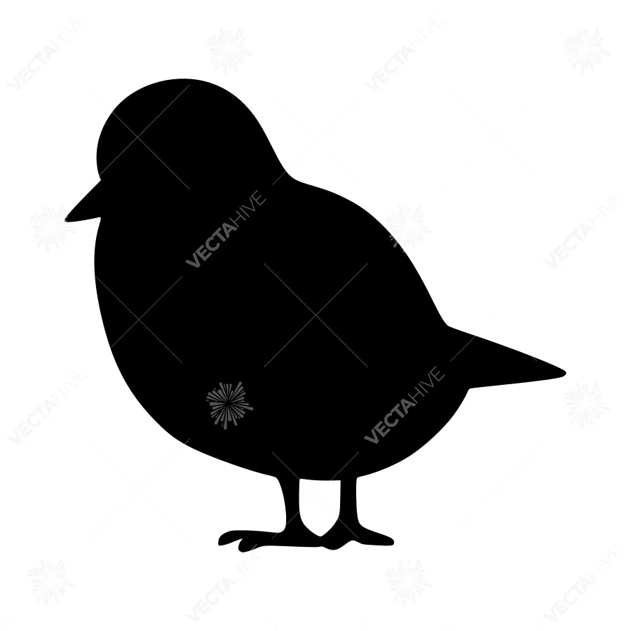 Silhouette Bird Icon - Minimalist Vector Graphic