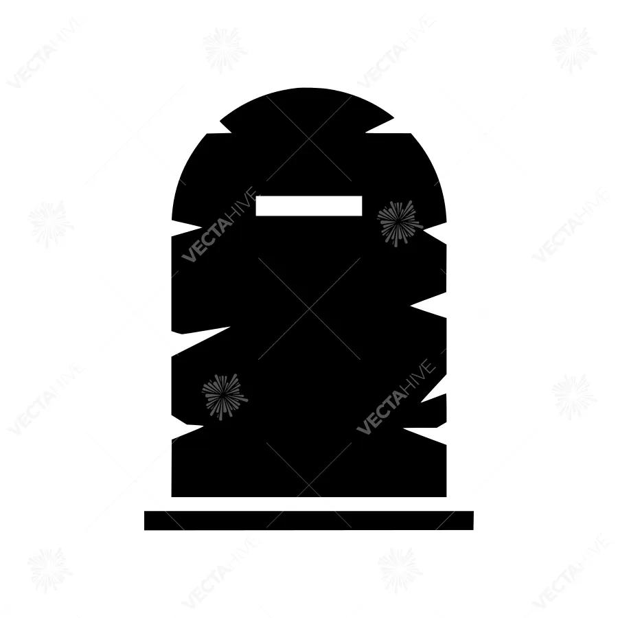 Minimalist Stone Marker Icon - Vector Illustration