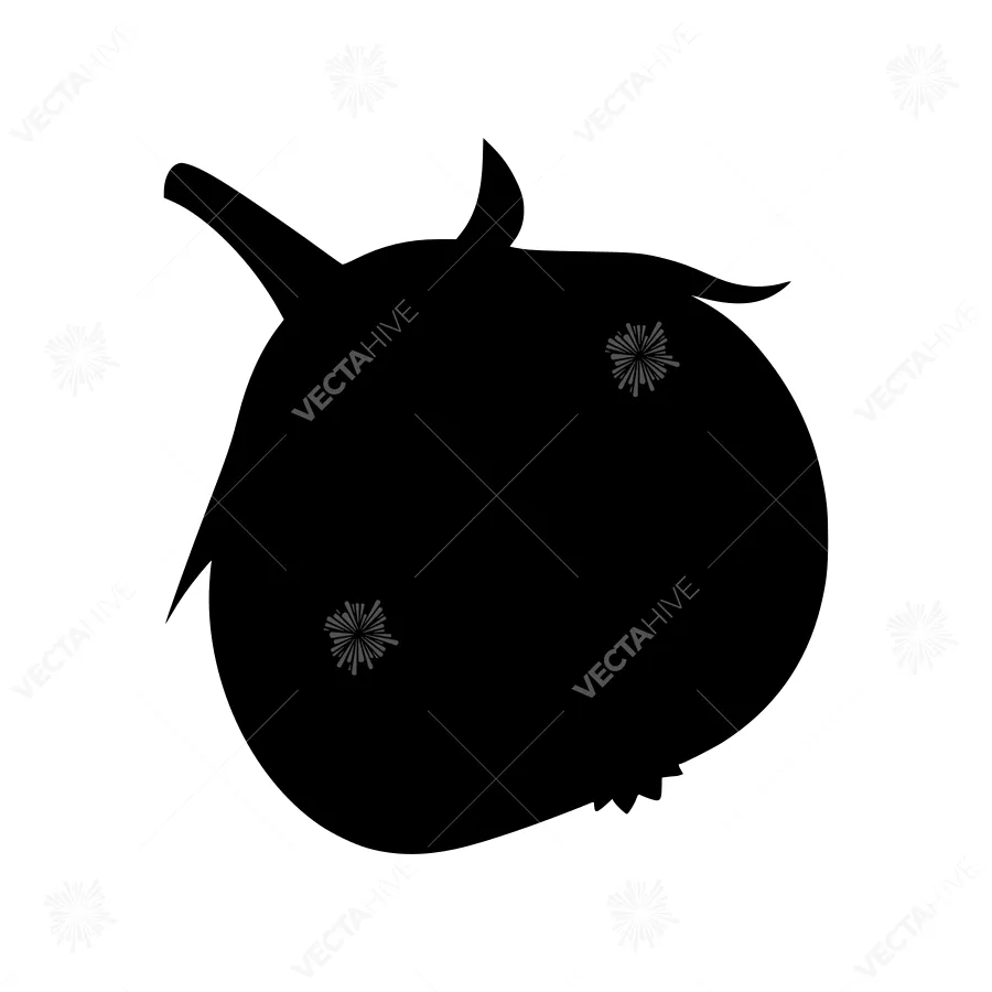 Black Berry Silhouette Vector Illustration