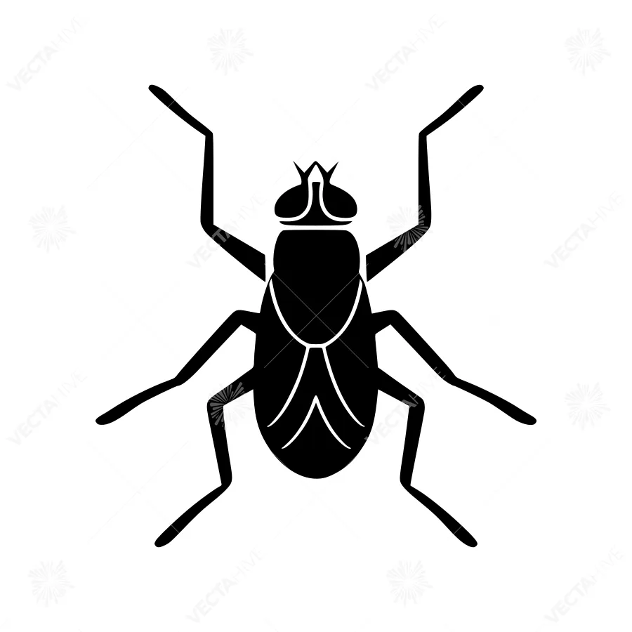 Black Fly Icon - Vector Illustration