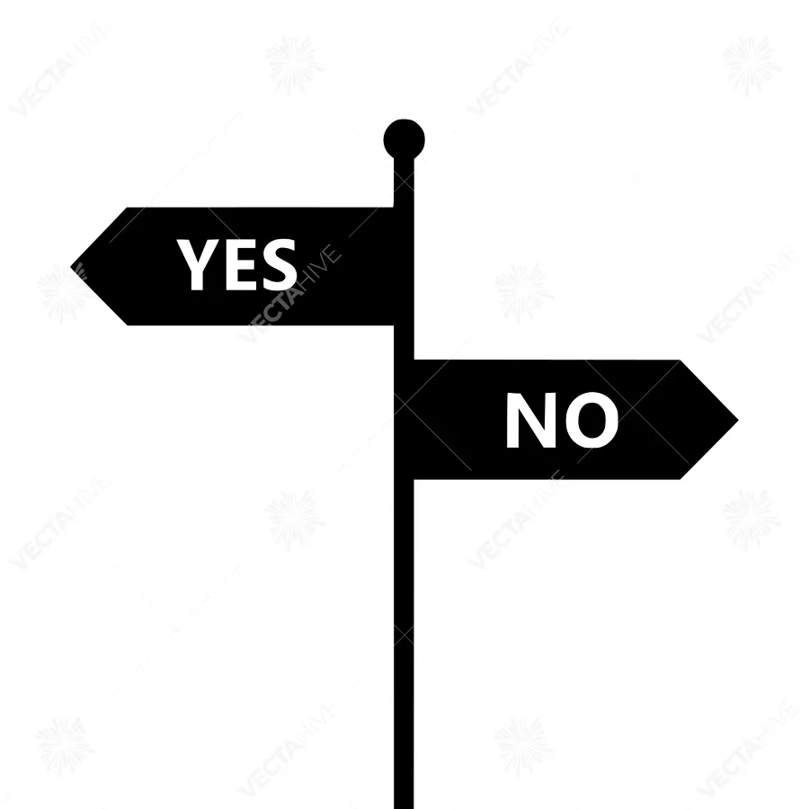 Directional Signs - Yes & No Arrows