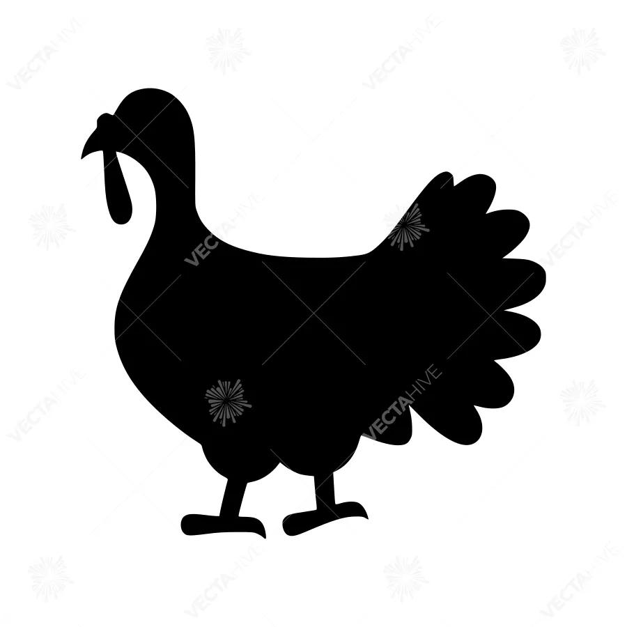 Black Turkey Silhouette Icon