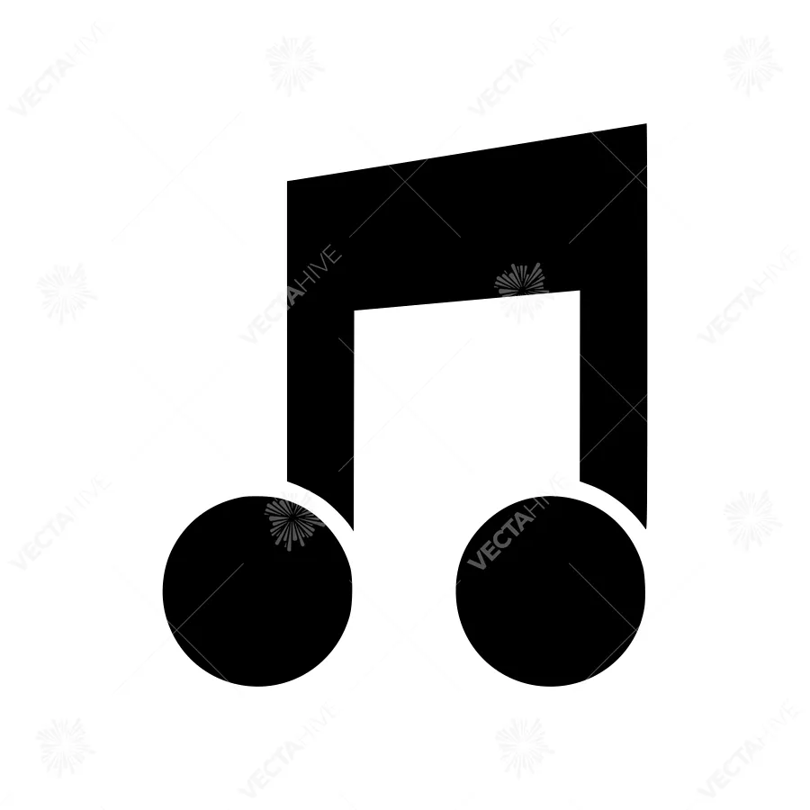 Music Note Icon - Vector Illustration
