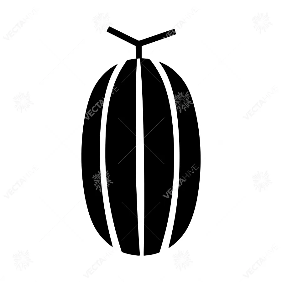 Black Silhouette Cucumber Icon