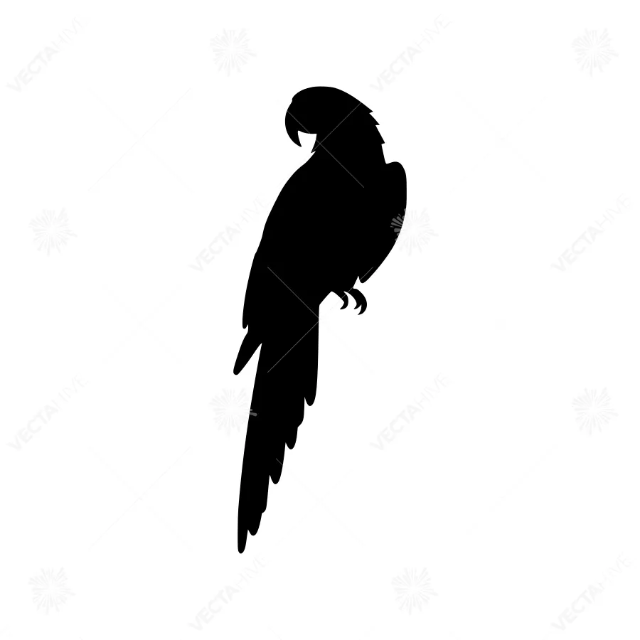Parrot Silhouette Vector Illustration