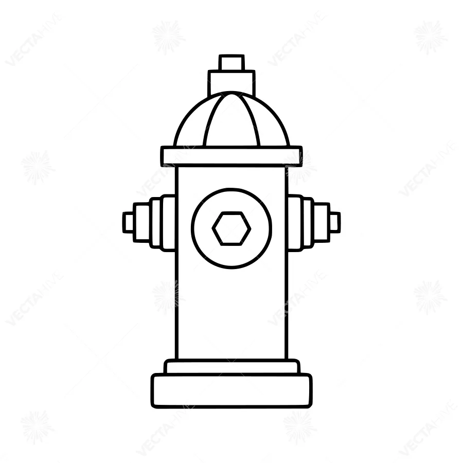 Fire Hydrant Line Art Icon