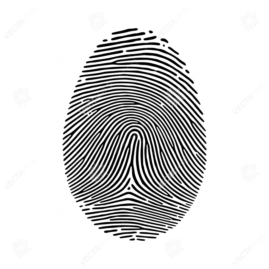 Fingerprint Vector Illustration - Minimalist Design