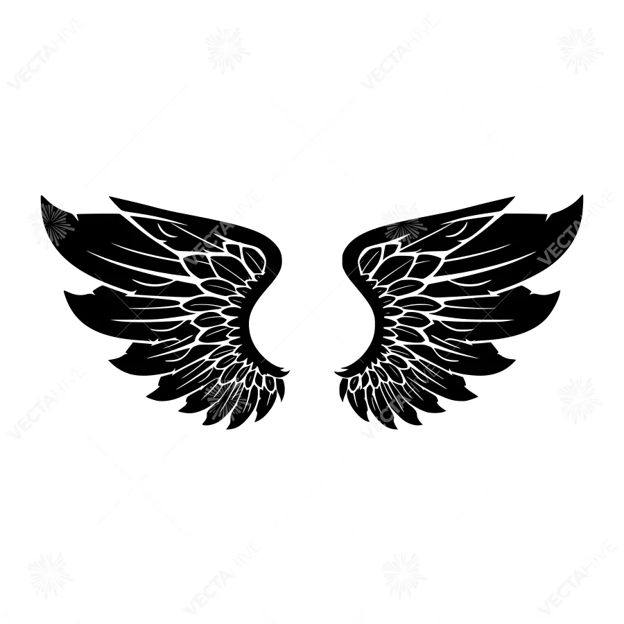 Black Angel Wings Silhouette