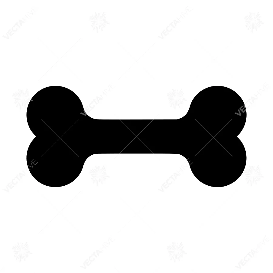 Black Bone Icon - Vector Illustration