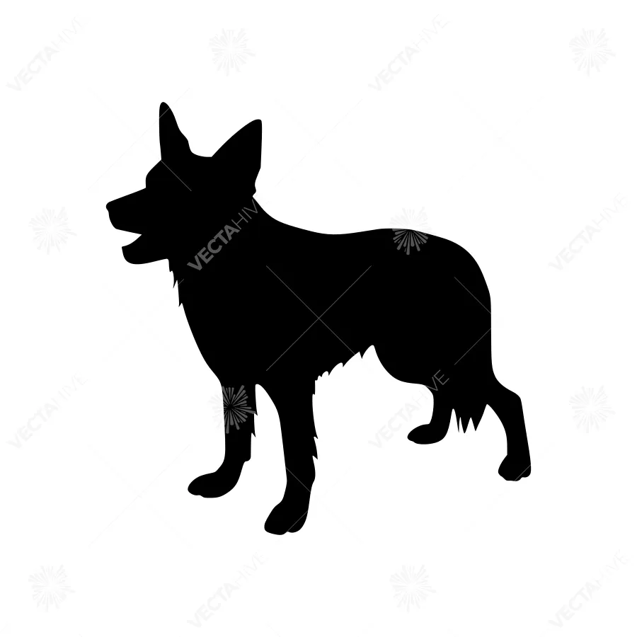 Black Dog Silhouette Vector