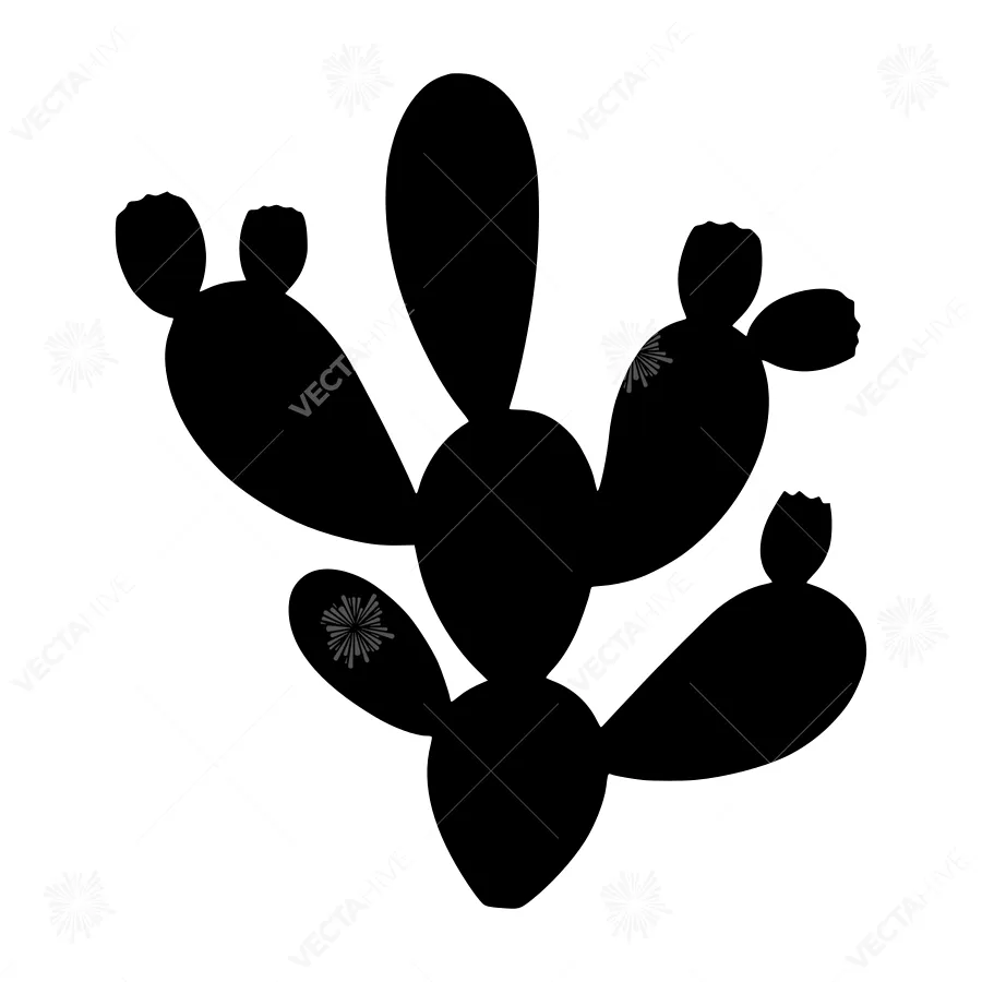 Silhouette Cactus Illustration - Minimalist Design