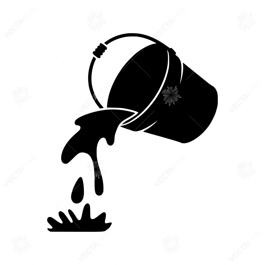 Black Paint Bucket Silhouette