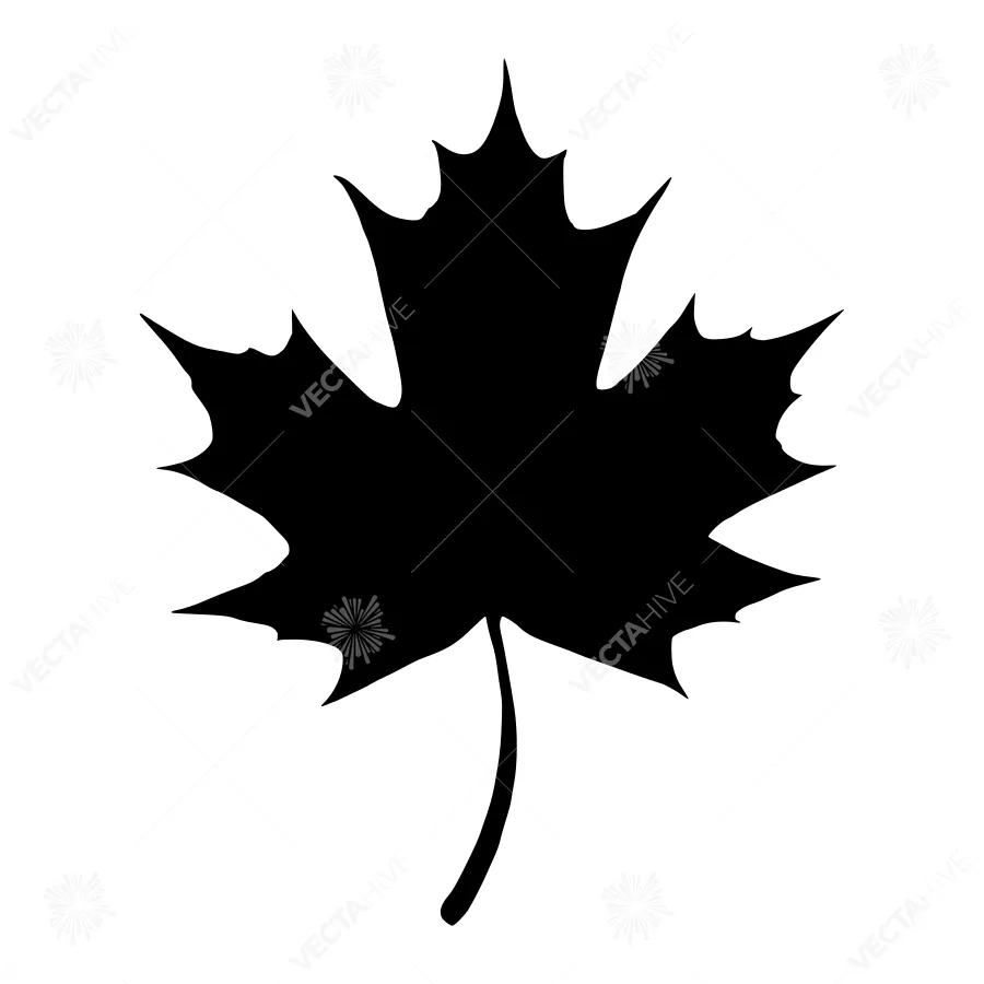 Black Maple Leaf Silhouette
