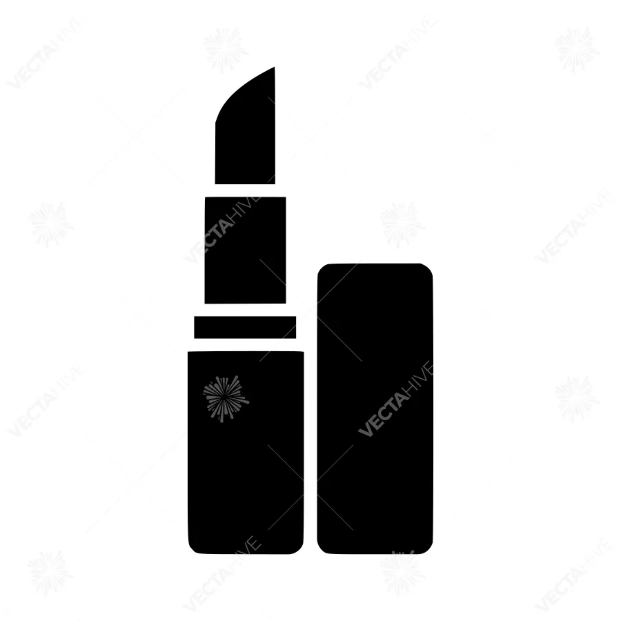 Lipstick Icon - Black Silhouette