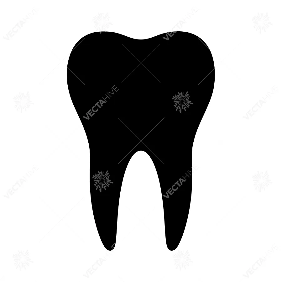 Tooth Icon - Simple Dental Silhouette