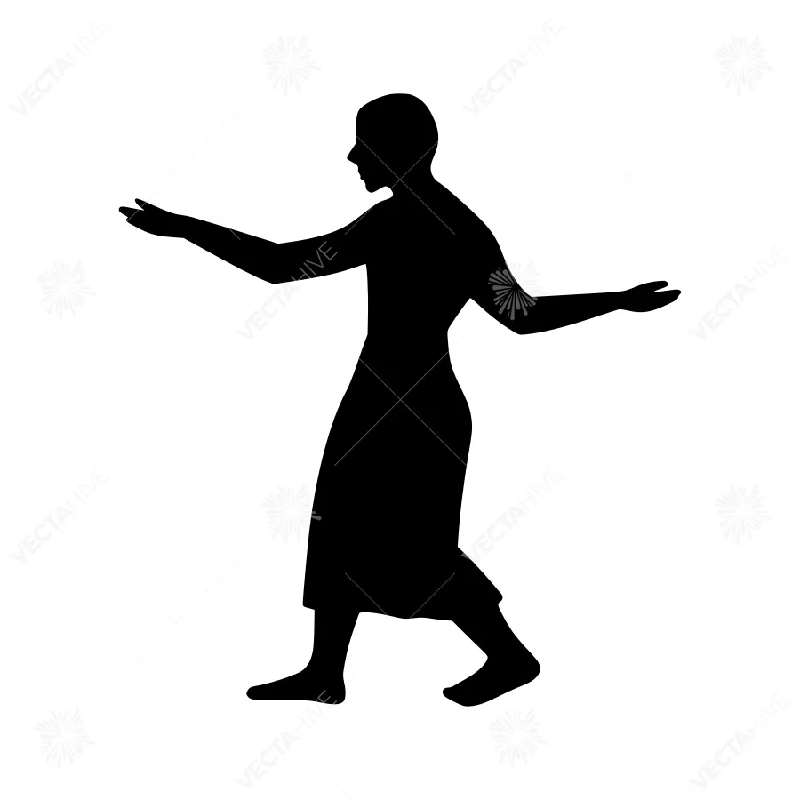 Silhouette Dancer - Black Figure Motion