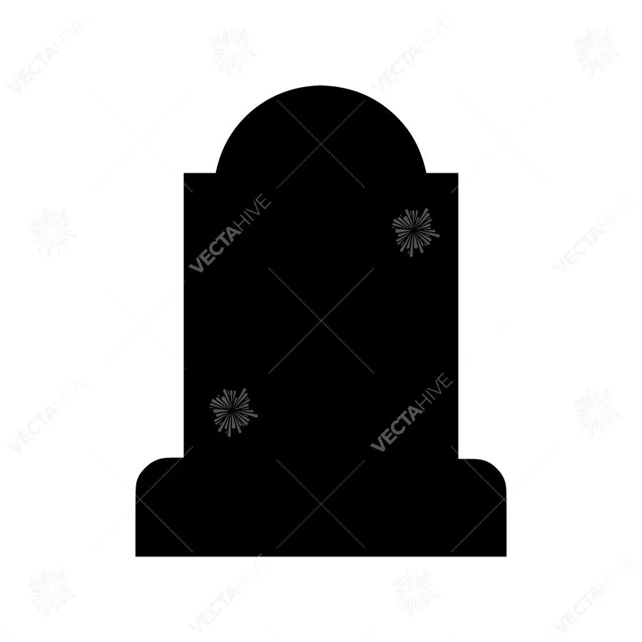 Gravestone Silhouette Icon