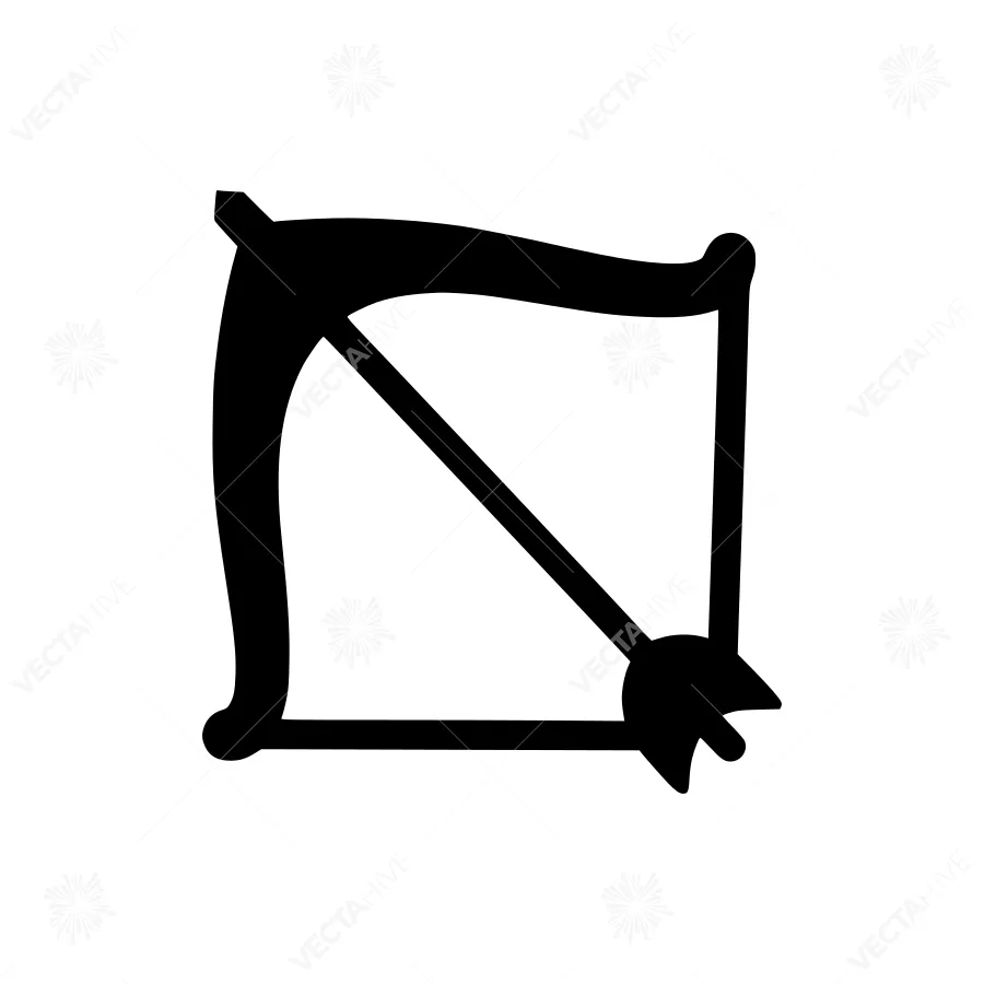 Archer Icon - Simple Black Outline