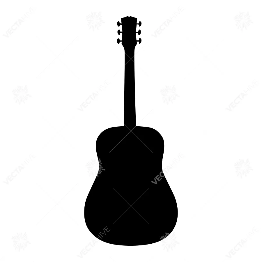 Silhouette Guitar Music Icon