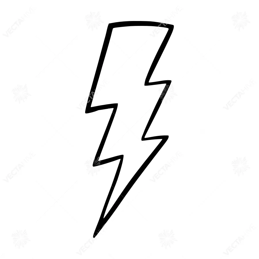 Hand-Drawn Lightning Bolt Icon